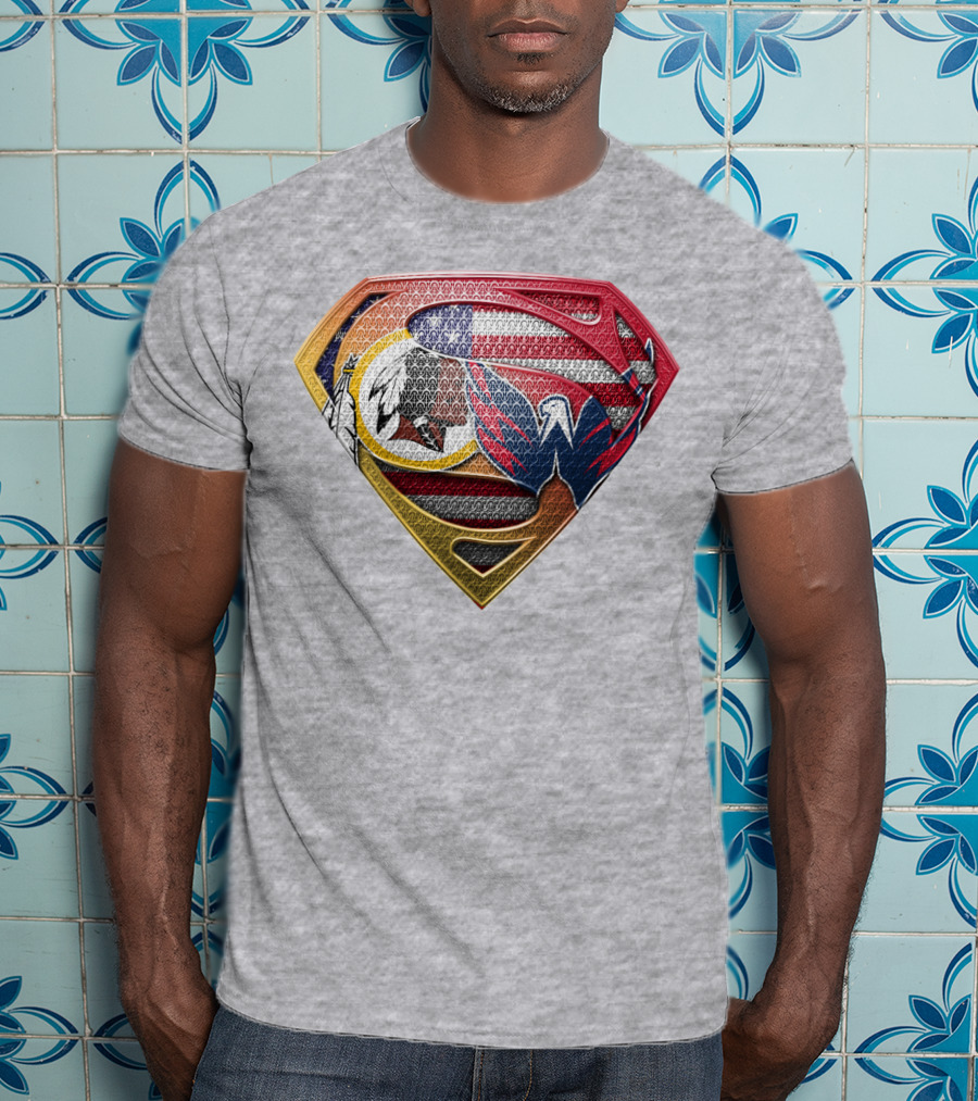 Superman Washington Sports Teams Mashup T-Shirt