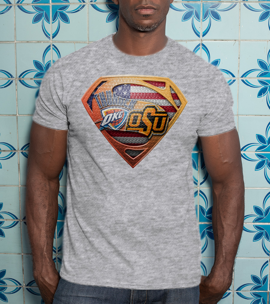 Okc Thunder Osu American Shield T-Shirt