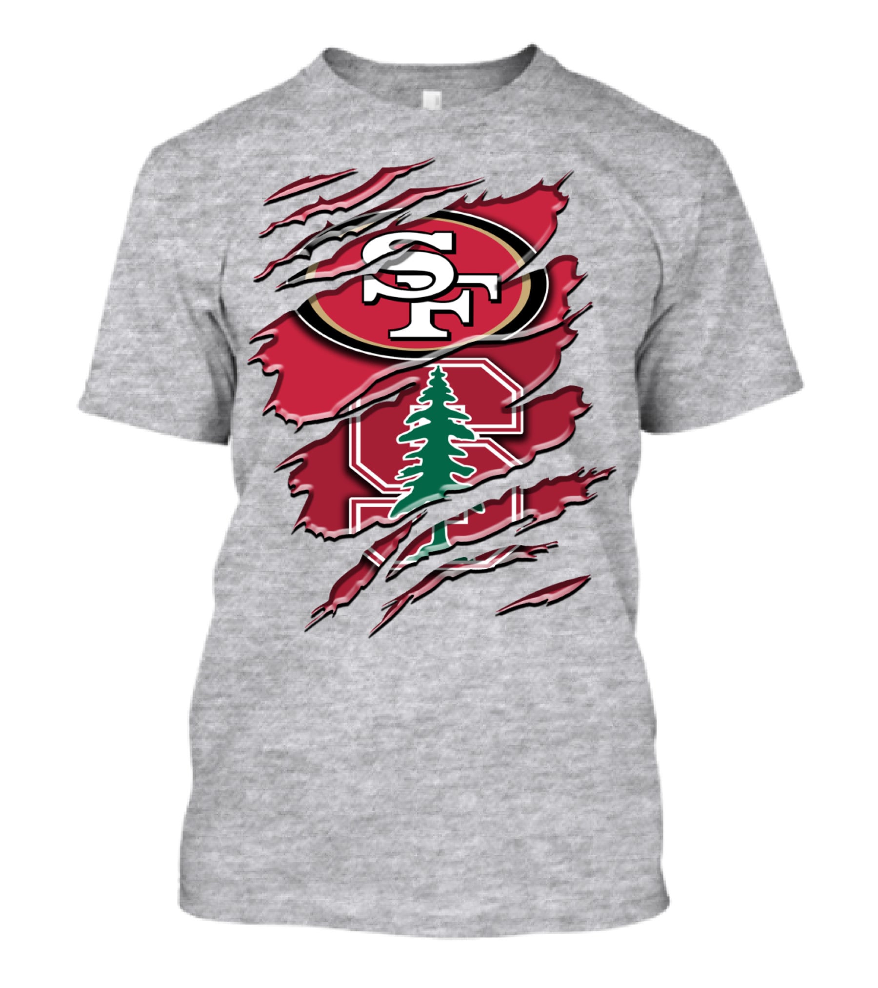 Sf Stanford Tree Logo Rah T-Shirt