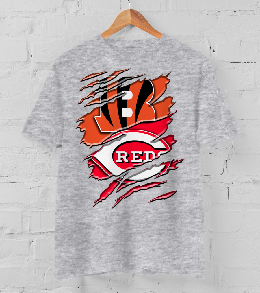 Bengals Reds Ripped Claw T-Shirt