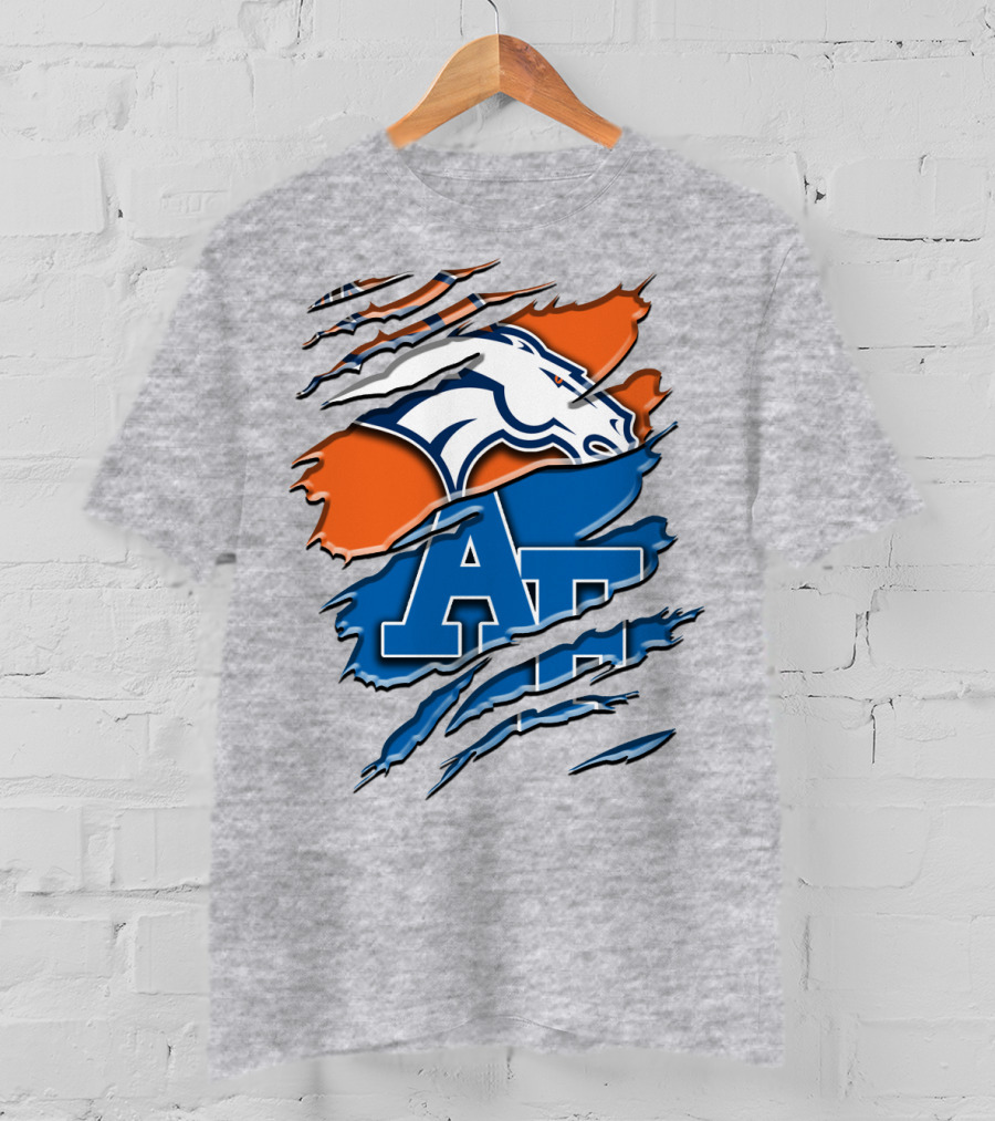 Denver Broncos And Air Force Falcons Logo Mashup Rah 015 T-Shirt