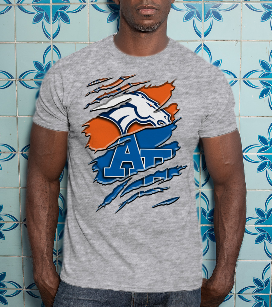 Denver Broncos And Air Force Falcons Logo Mashup Rah 015 T-Shirt