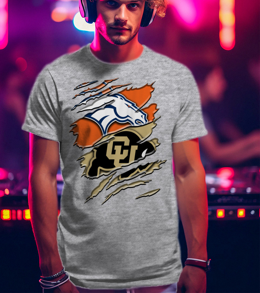 Denver Broncos Colorado Buffaloes Rah 017 T-Shirt