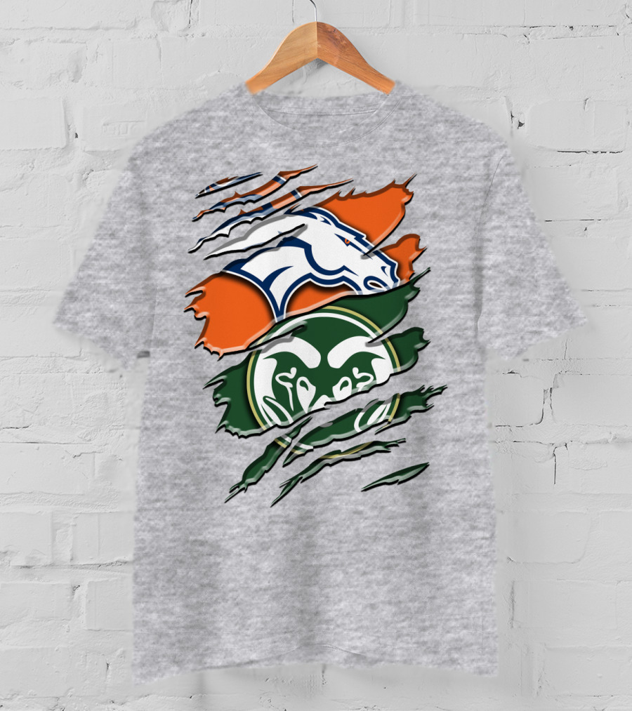 Denver Broncos Colorado State Rams T-Shirt