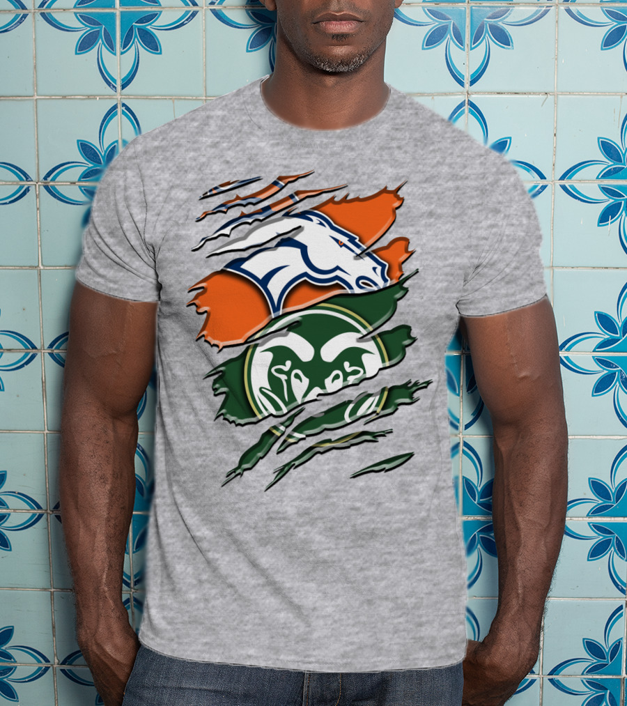 Denver Broncos Colorado State Rams T-Shirt