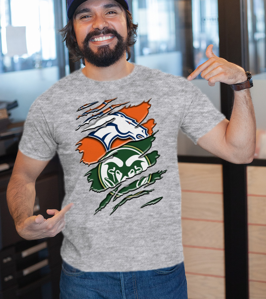 Denver Broncos Colorado State Rams T-Shirt