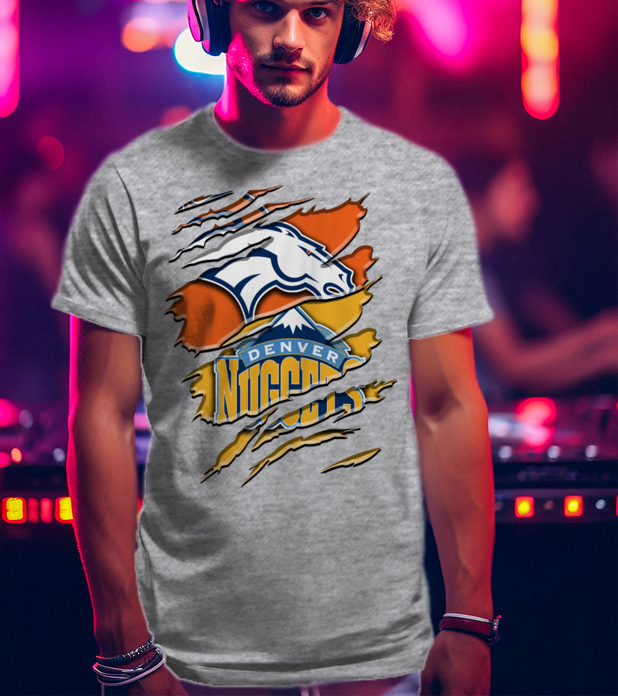 Denver Broncos And Nuggets Fan Crossover Rah 020 T-Shirt