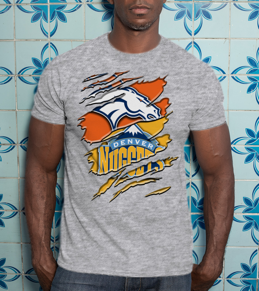 Denver Broncos And Nuggets Fan Crossover Rah 020 T-Shirt