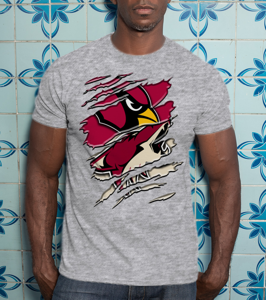 Arizona Cardinals Ripped Design Rah 028 T-Shirt