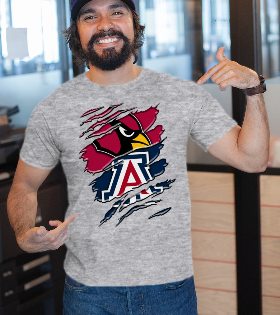 Arizona Cardinals University Of Arizona Wildcats Rah 031 T-Shirt