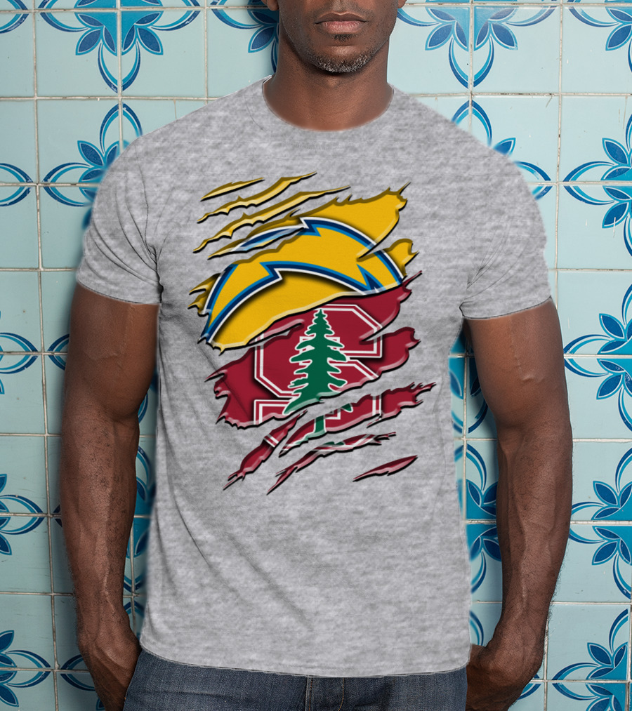 Los Angeles Chargers And Stanford Cardinal Rah 034 T-Shirt