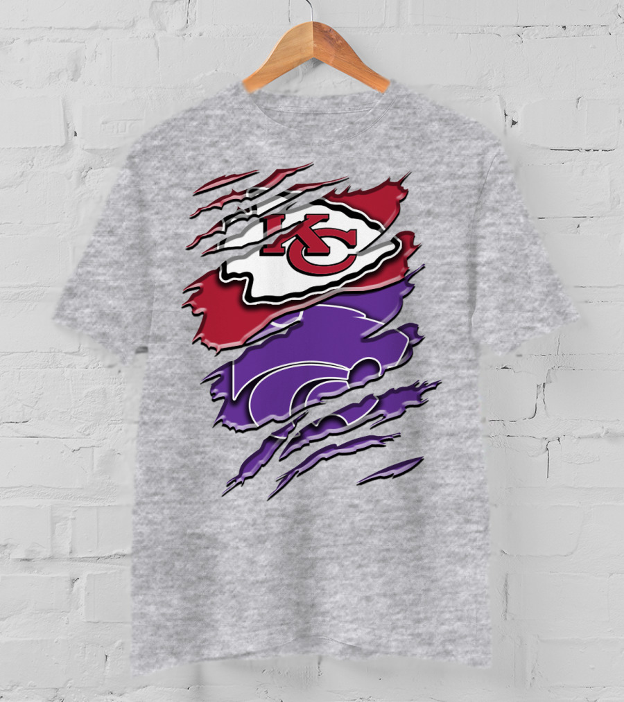 Kansas City Chiefs K-State Wildcats Fan Gear Rah 038 T-Shirt