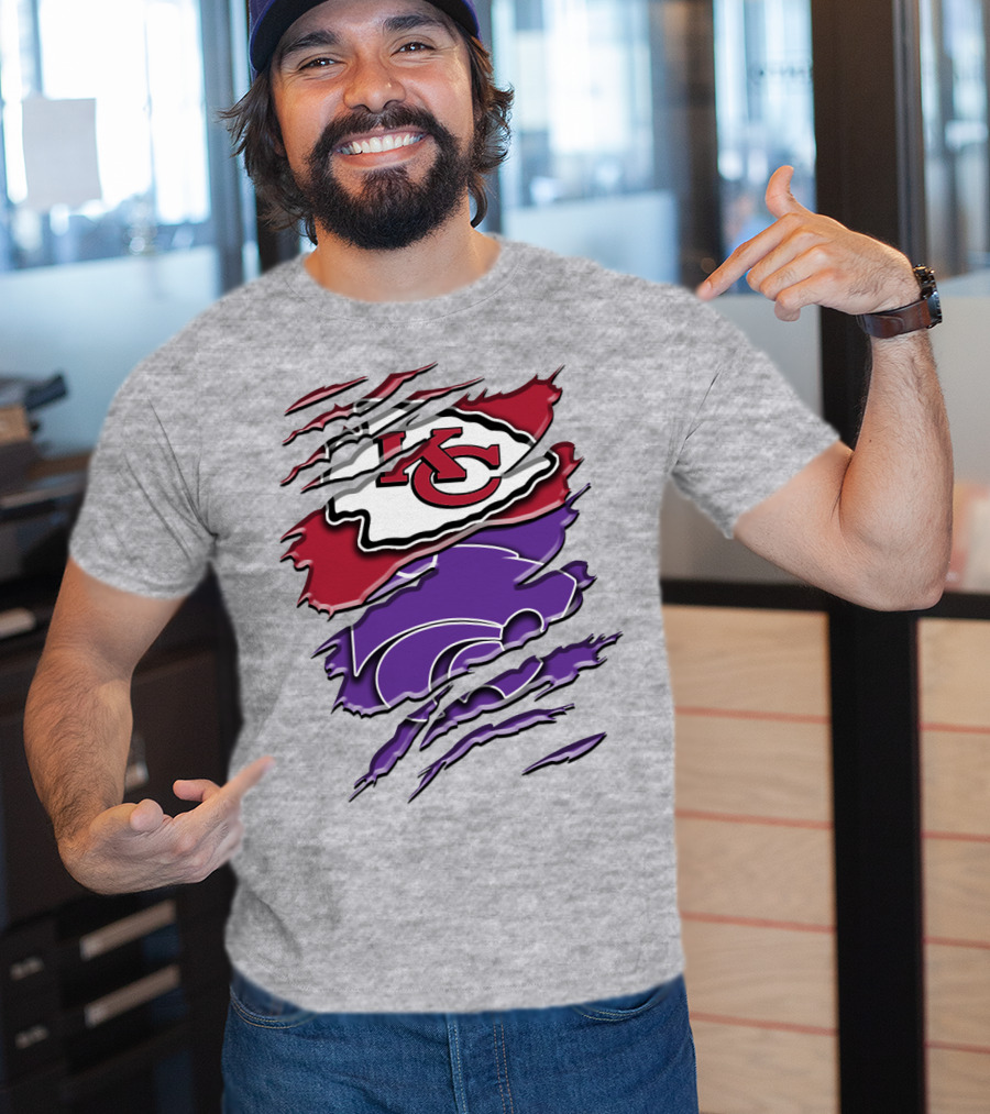 Kansas City Chiefs K-State Wildcats Fan Gear Rah 038 T-Shirt