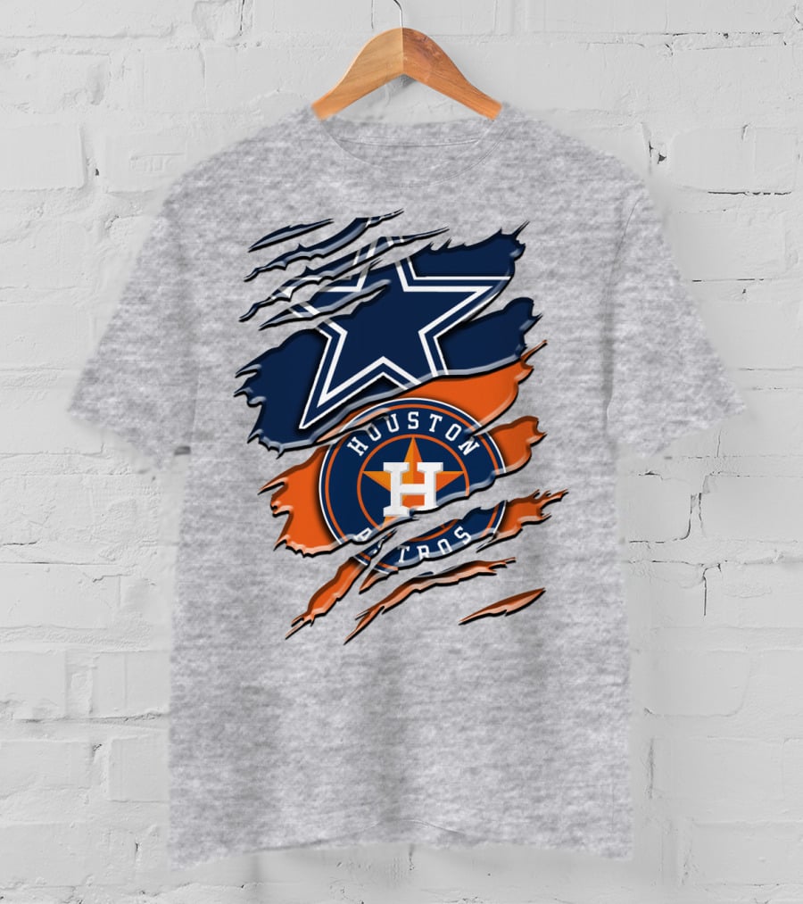 Dallas Cowboys Houston Astros Fan Crossover Rah 046 T-Shirt