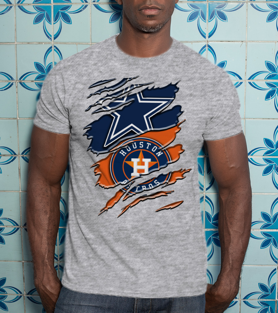 Dallas Cowboys Houston Astros Fan Crossover Rah 046 T-Shirt