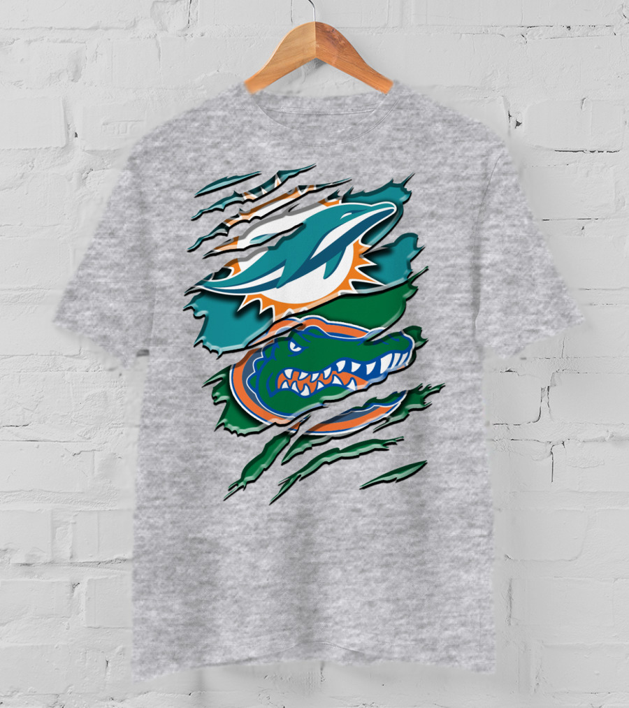 Rah Miami Dolphins Florida Gators Rip T-Shirt