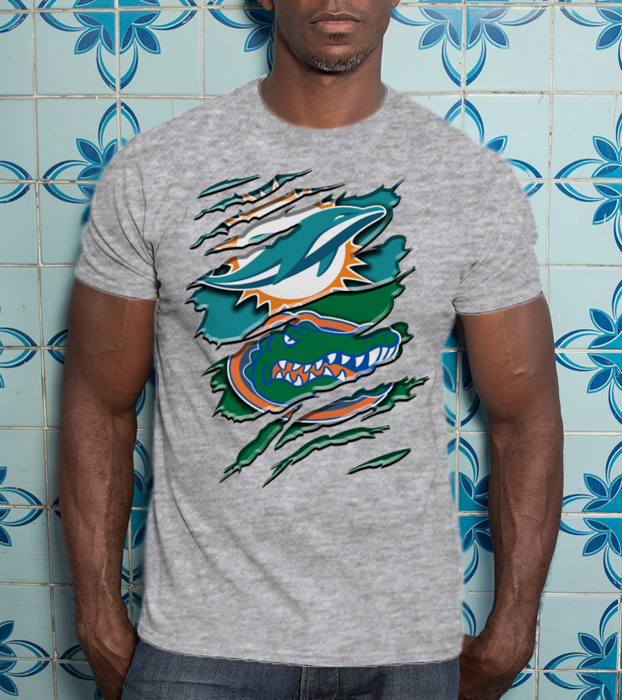 Rah Miami Dolphins Florida Gators Rip T-Shirt