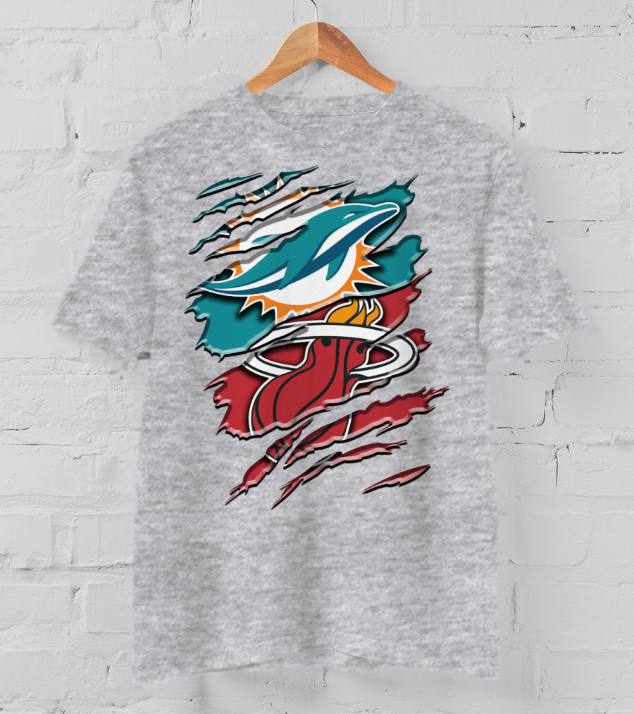Miami Dolphins And Heat Rah 051 T-Shirt