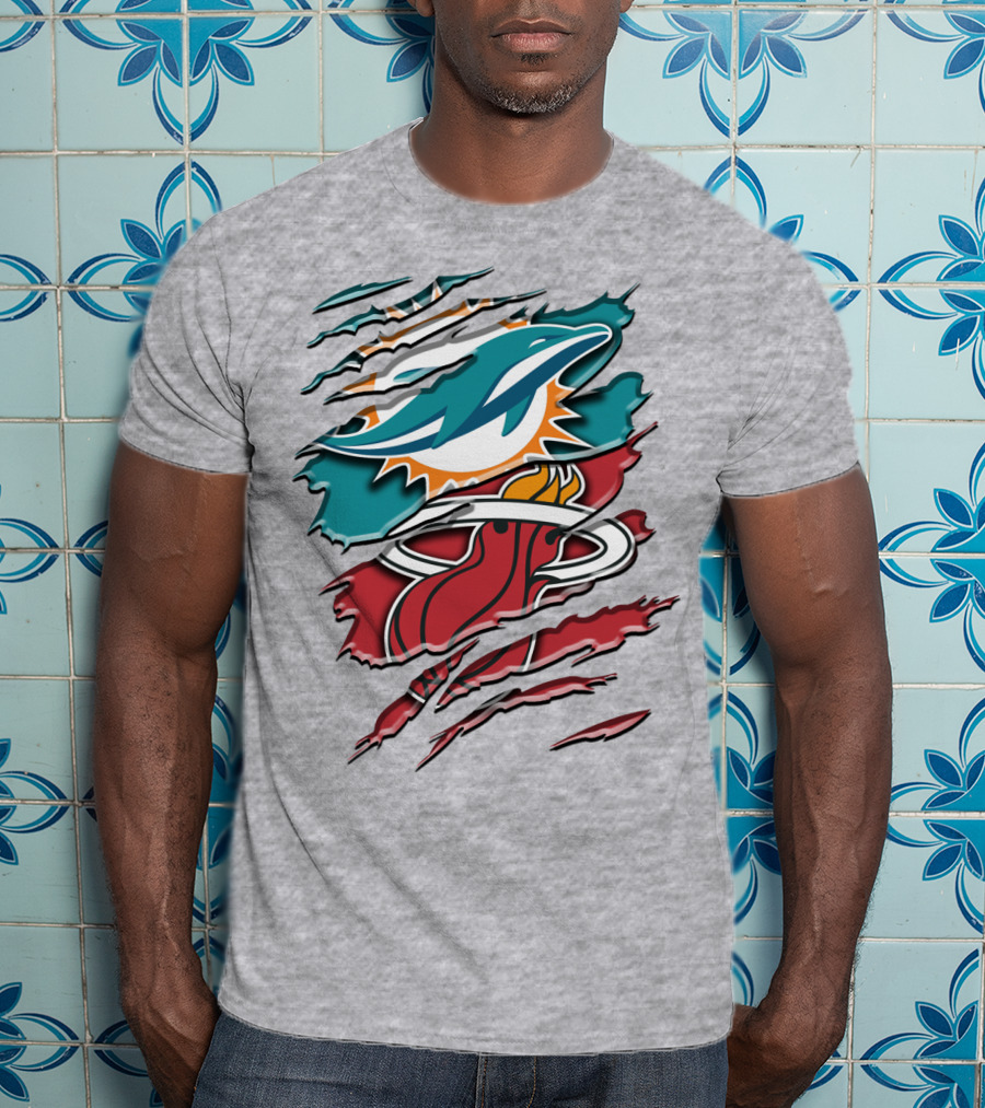 Miami Dolphins And Heat Rah 051 T-Shirt
