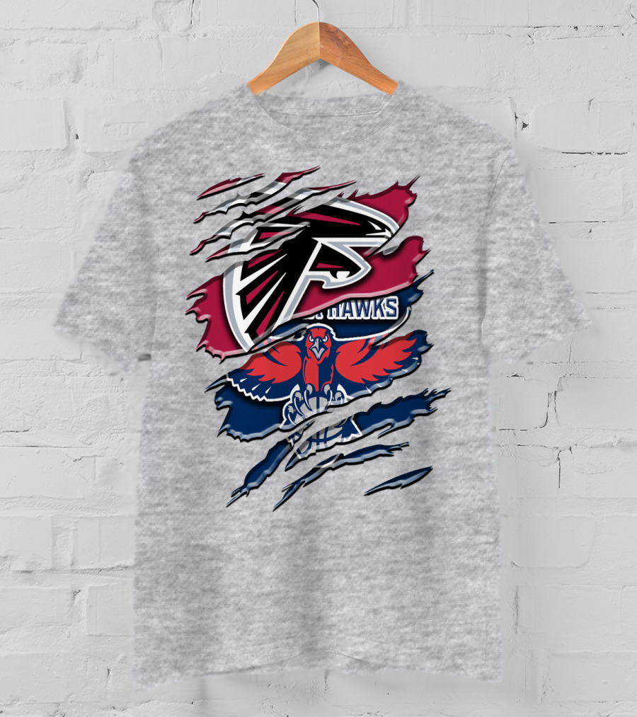 Atlanta Falcons And Hawks Logo Crossover Rah 060 T-Shirt