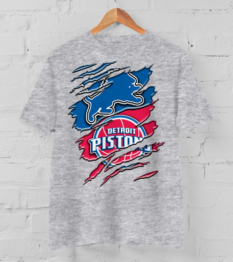 Detroit Pistons Rah 073 Lions Dual T-Shirt