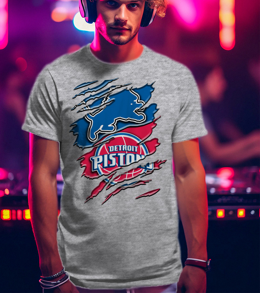 Detroit Pistons Rah 073 Lions Dual T-Shirt