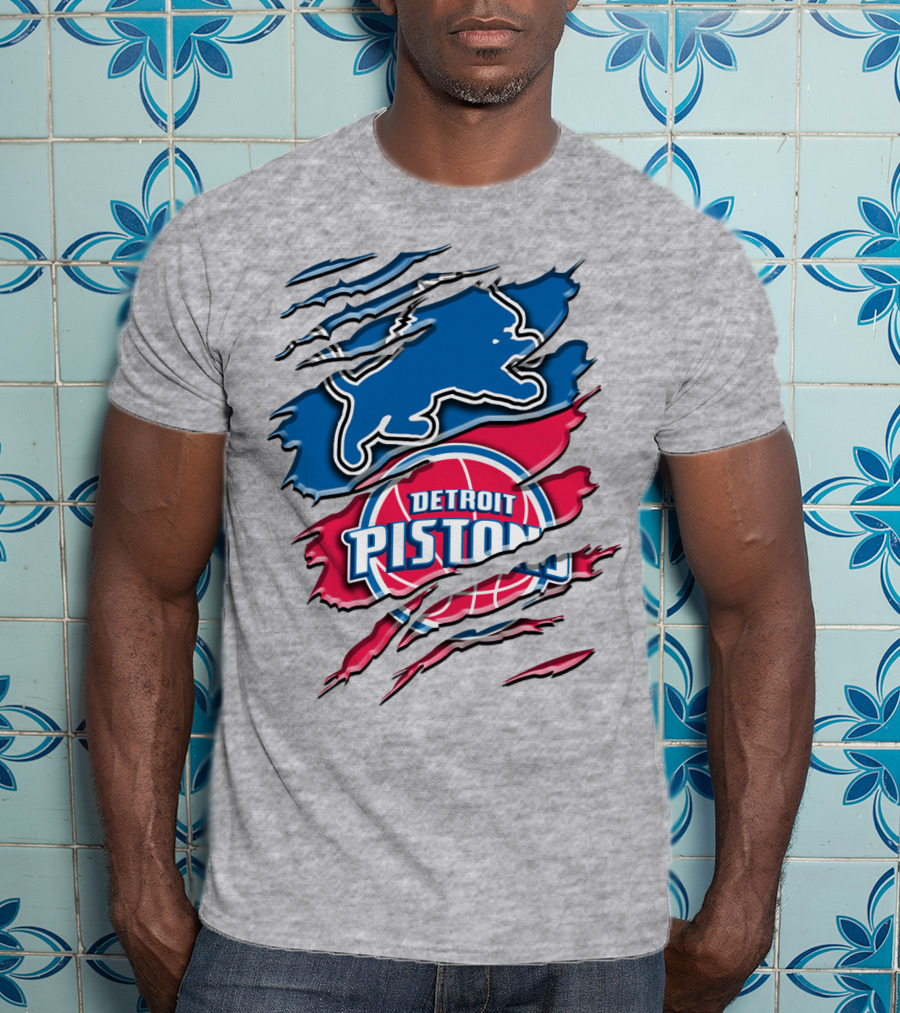 Detroit Pistons Rah 073 Lions Dual T-Shirt