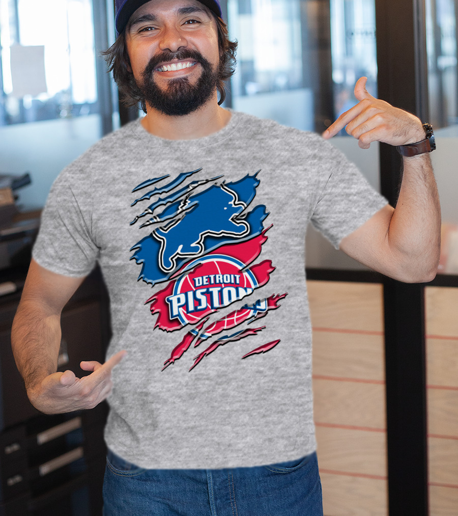 Detroit Pistons Rah 073 Lions Dual T-Shirt
