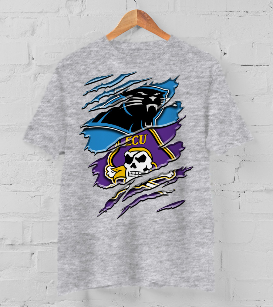 Carolina Panthers Ecu Pirates Rah T-Shirt