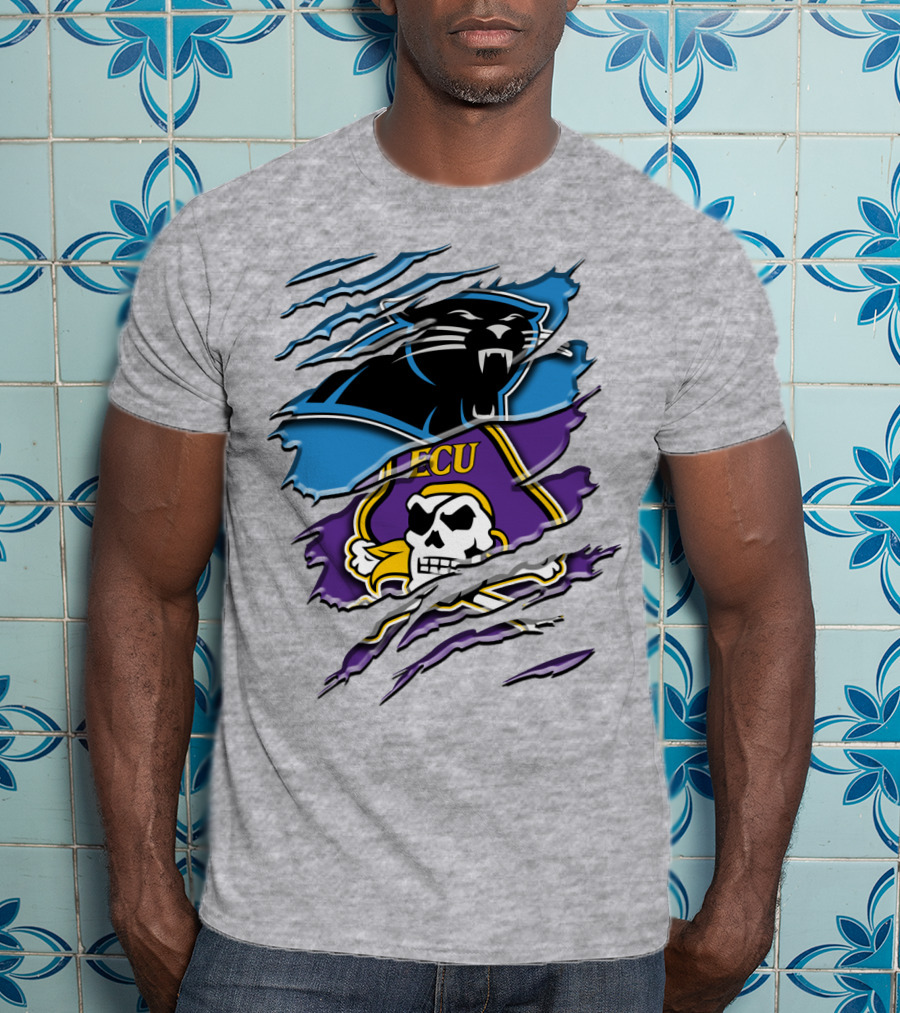 Carolina Panthers Ecu Pirates Rah T-Shirt