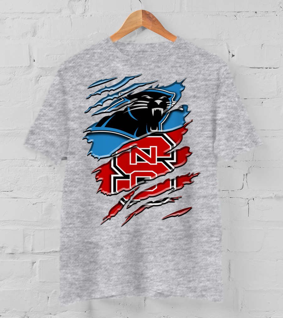 Panthers Nc State Wolfpack Claw Marks T-Shirt