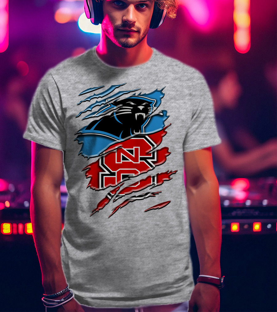 Panthers Nc State Wolfpack Claw Marks T-Shirt