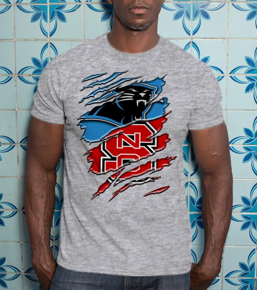 Panthers Nc State Wolfpack Claw Marks T-Shirt