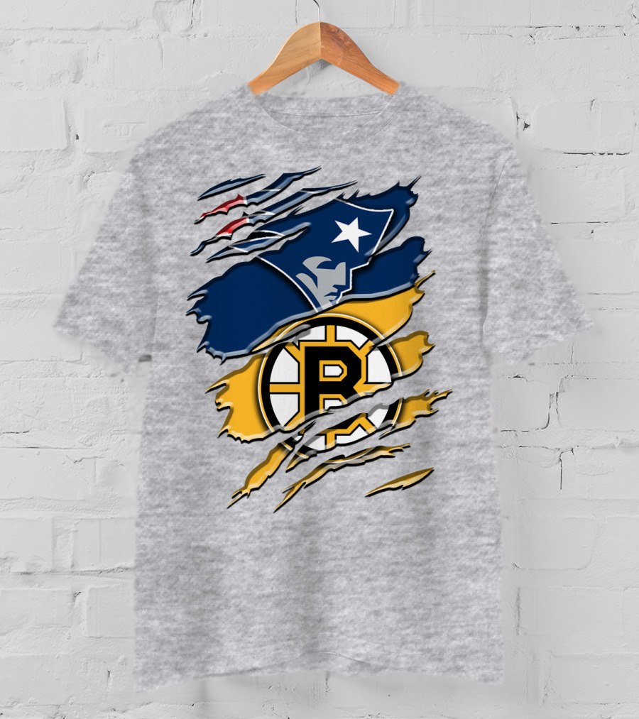 New England Patriots Boston Bruins Blend T-Shirt