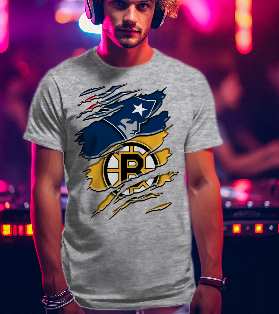 New England Patriots Boston Bruins Blend T-Shirt