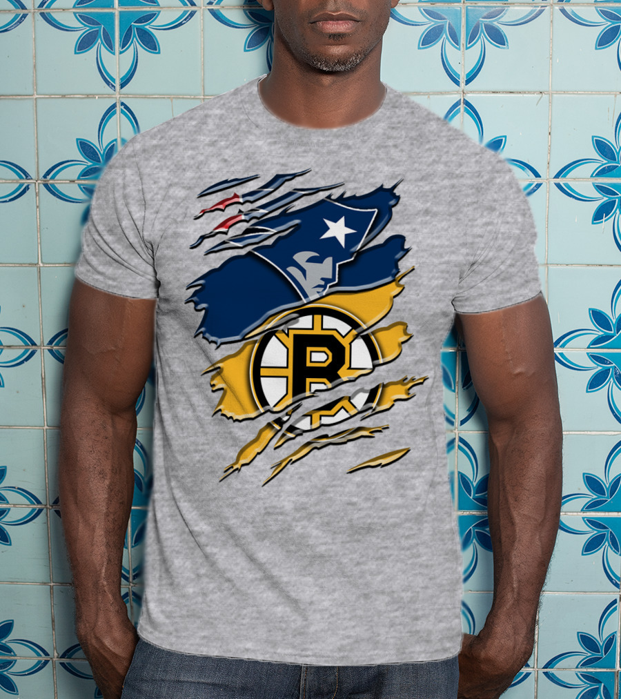 New England Patriots Boston Bruins Blend T-Shirt