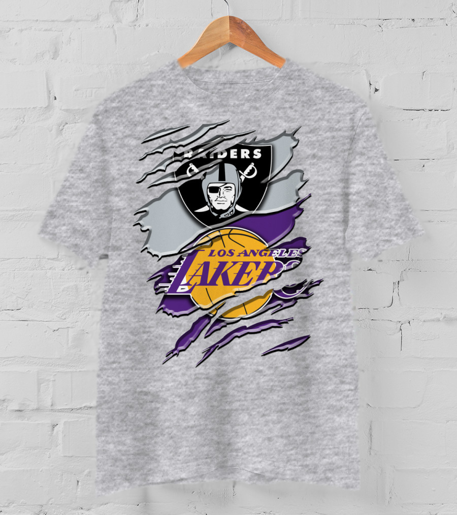 Raiders Los Angeles Lakers Rah 095 T-Shirt