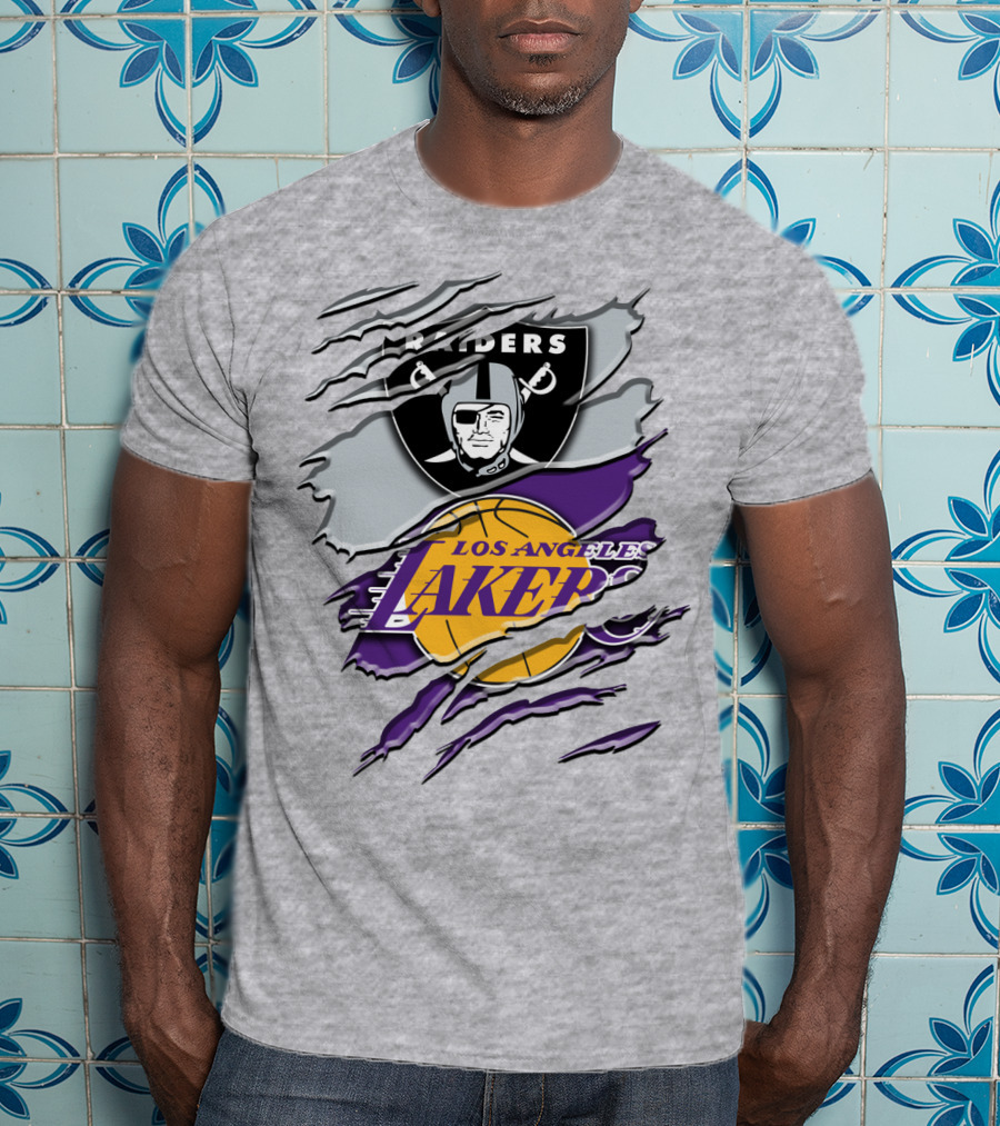 Raiders Los Angeles Lakers Rah 095 T-Shirt