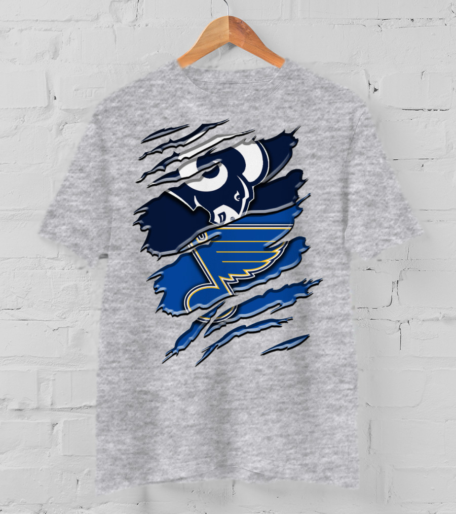 Rams And Blues Dual Logo Rah 099 T-Shirt