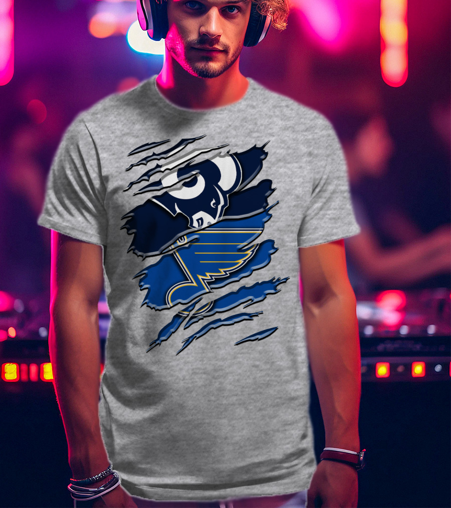 Rams And Blues Dual Logo Rah 099 T-Shirt
