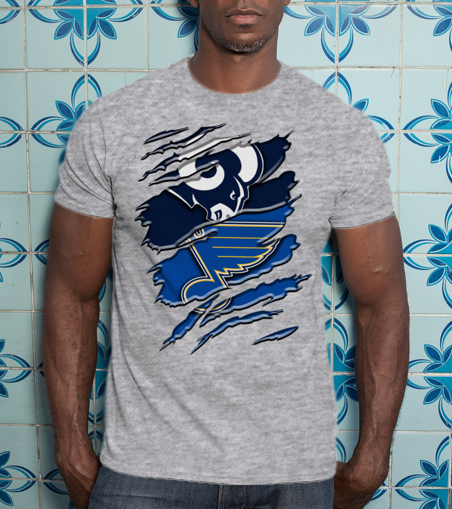 Rams And Blues Dual Logo Rah 099 T-Shirt