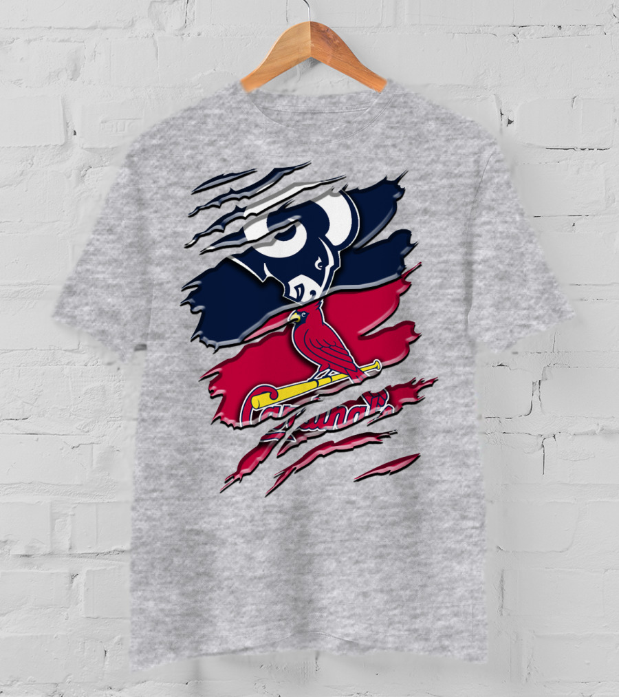 Rams Cardinals Fan Crossover T-Shirt