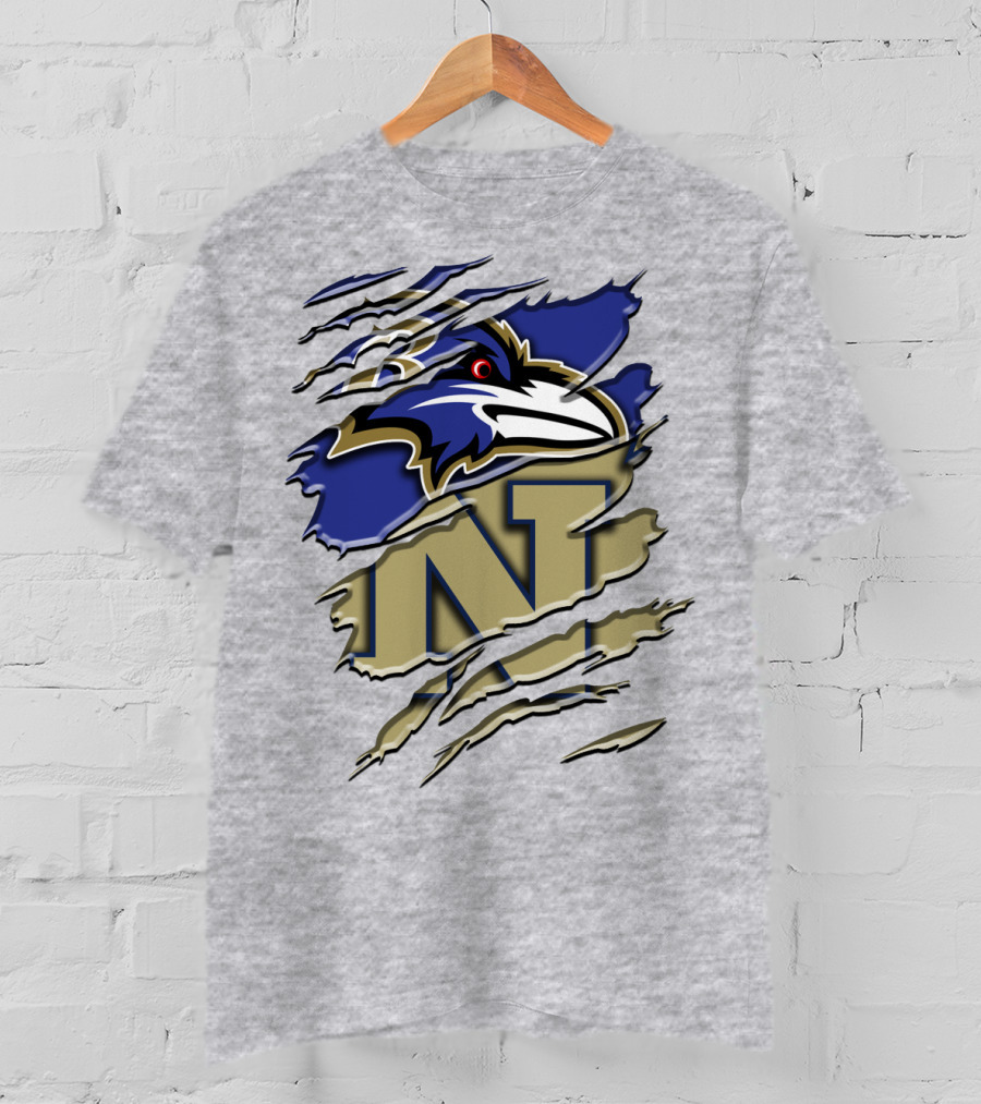 Baltimore Ravens Navy Midshipmen Rah 103 T-Shirt