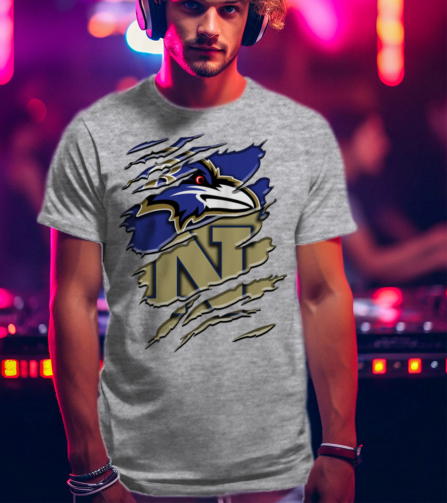 Baltimore Ravens Navy Midshipmen Rah 103 T-Shirt