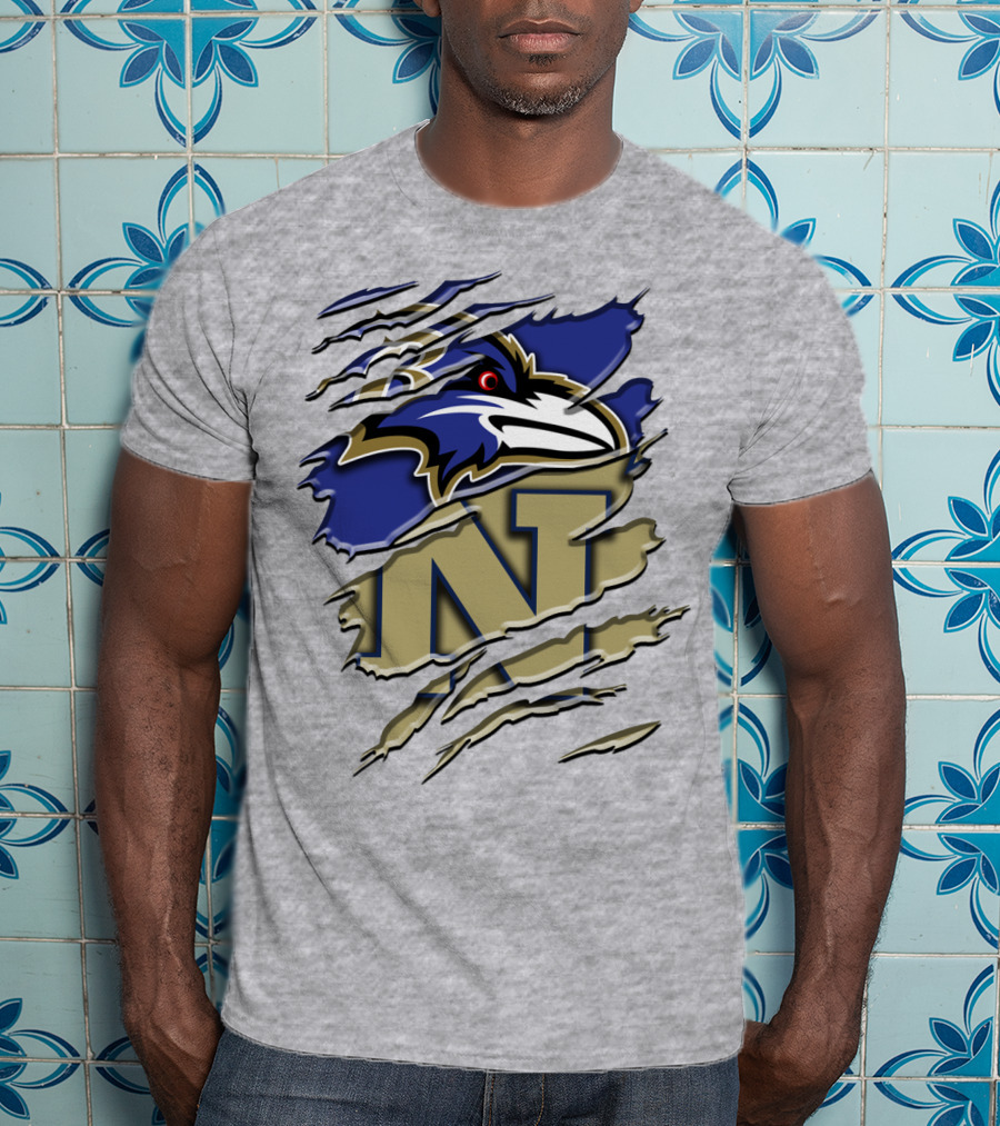 Baltimore Ravens Navy Midshipmen Rah 103 T-Shirt