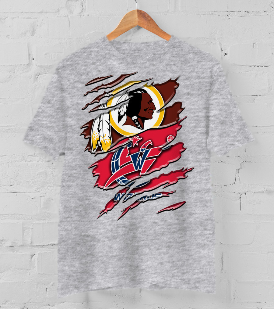 Washington Wizards Redskins Logo Mashup T-Shirt