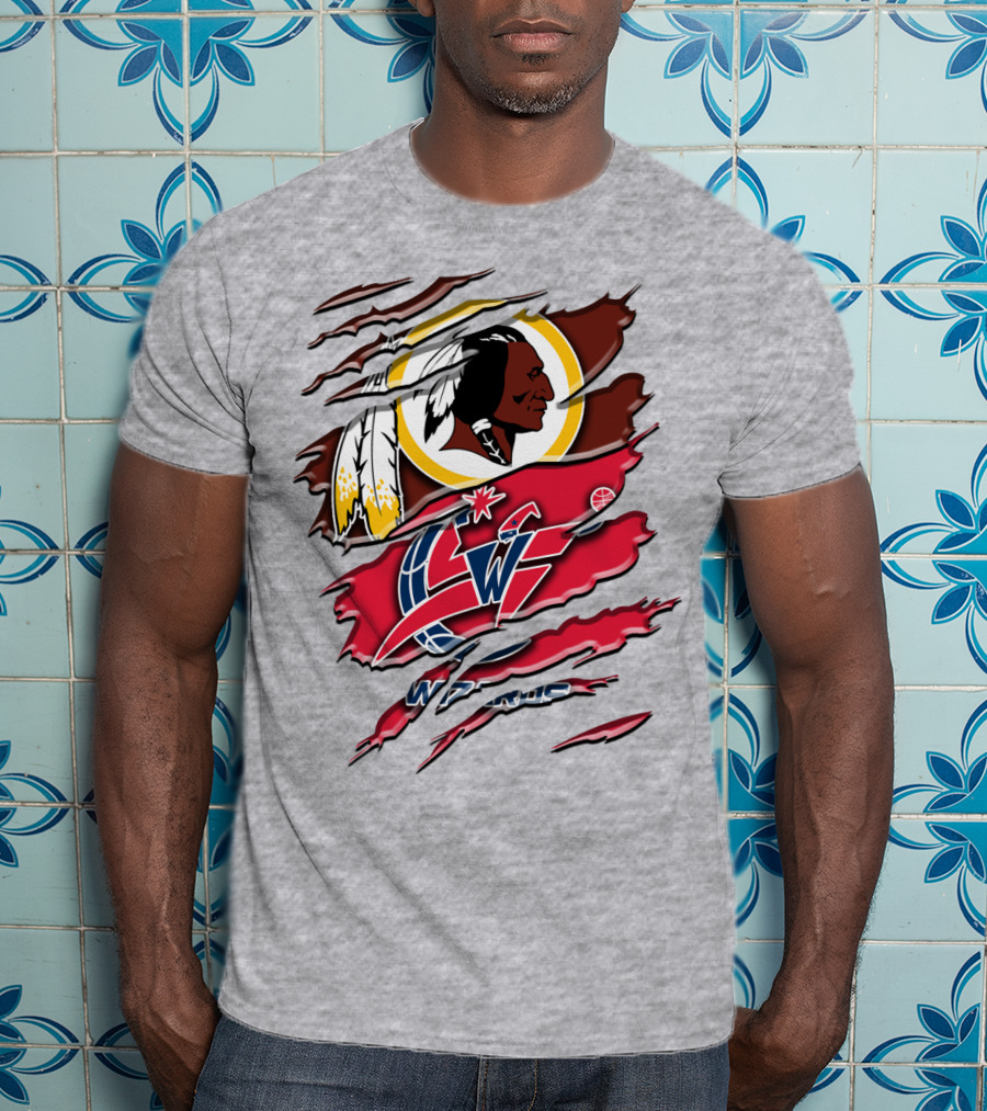 Washington Wizards Redskins Logo Mashup T-Shirt