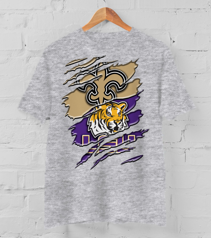 New Orleans Saints And Lsu Tigers Rah 107 T-Shirt