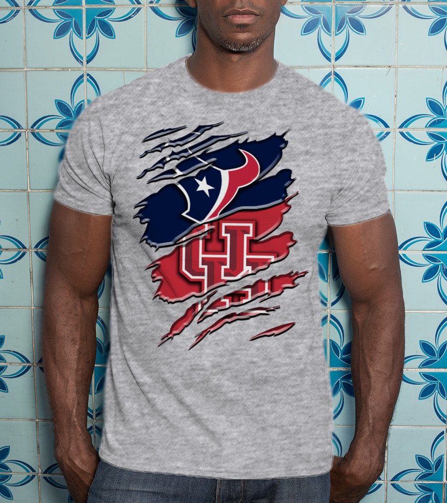 Houston Texans And University Of Houston Cougars Rah 117 T-Shirt