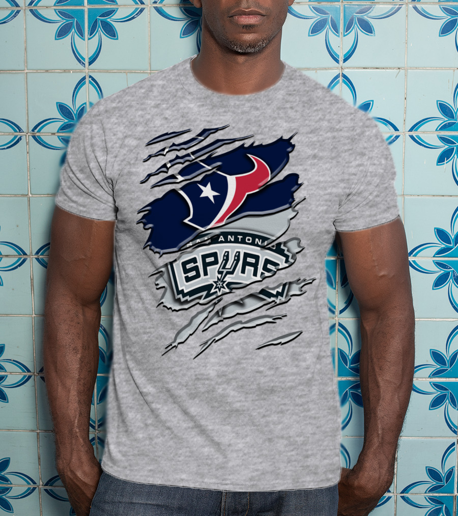 San Antonio Spurs Houston Texans Rah T-Shirt